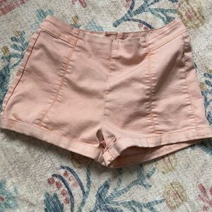 Bullhead High-Waist Peachy Pink Shorts